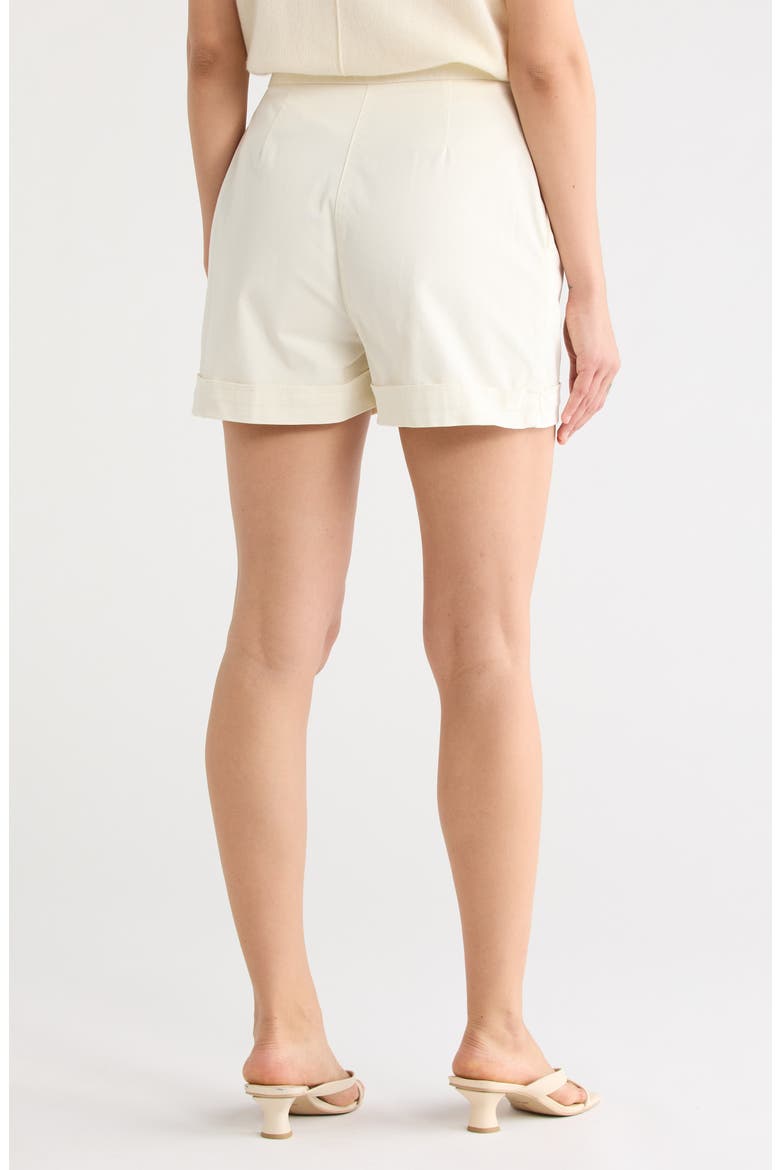 Taschi Pleated Shorts, Alternate, color, OPEN WHT