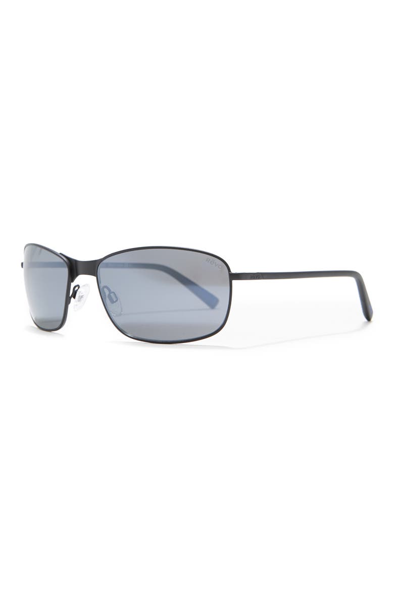 Decoy 60mm Polarized Square Sunglasses, Alternate, color, BLACK