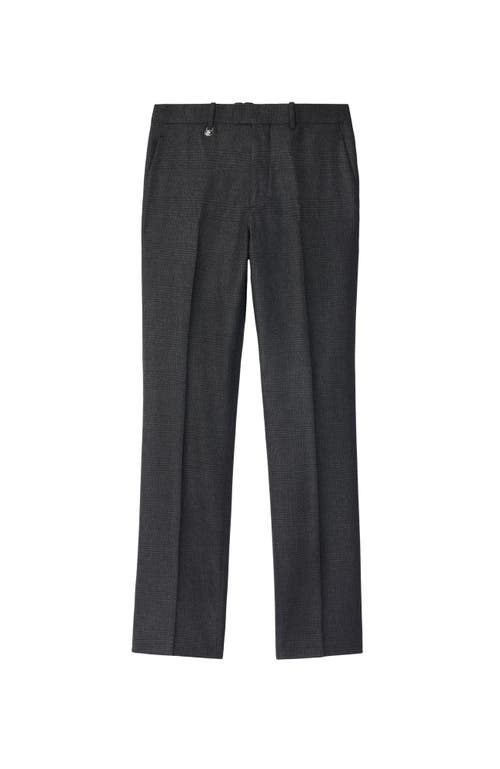 Burberry Check Wool Cashmere Tailored Trousers