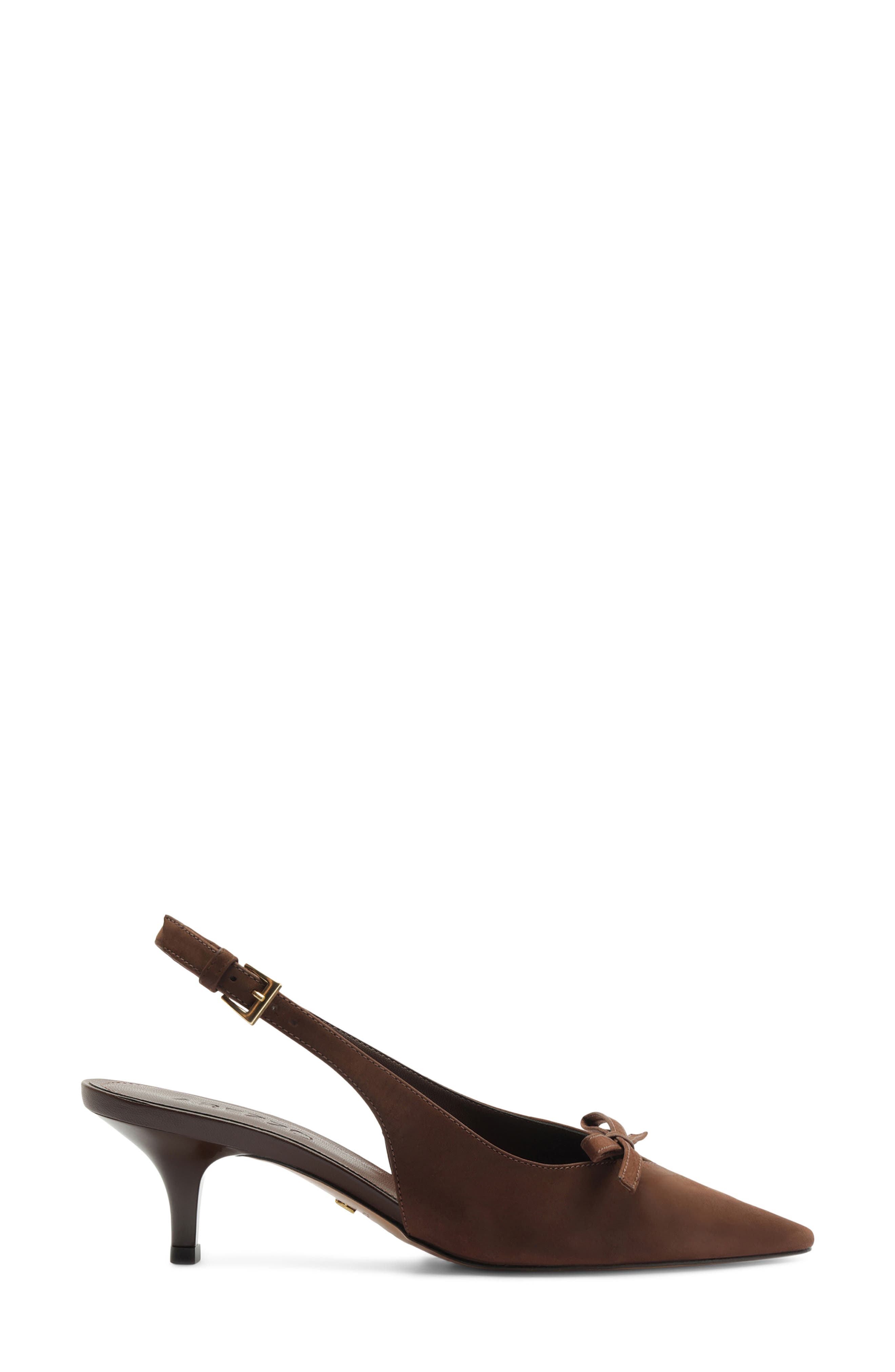 Arezzo Bowie Slingback Pointed Toe Pump, Alternate, color, New Cocoa