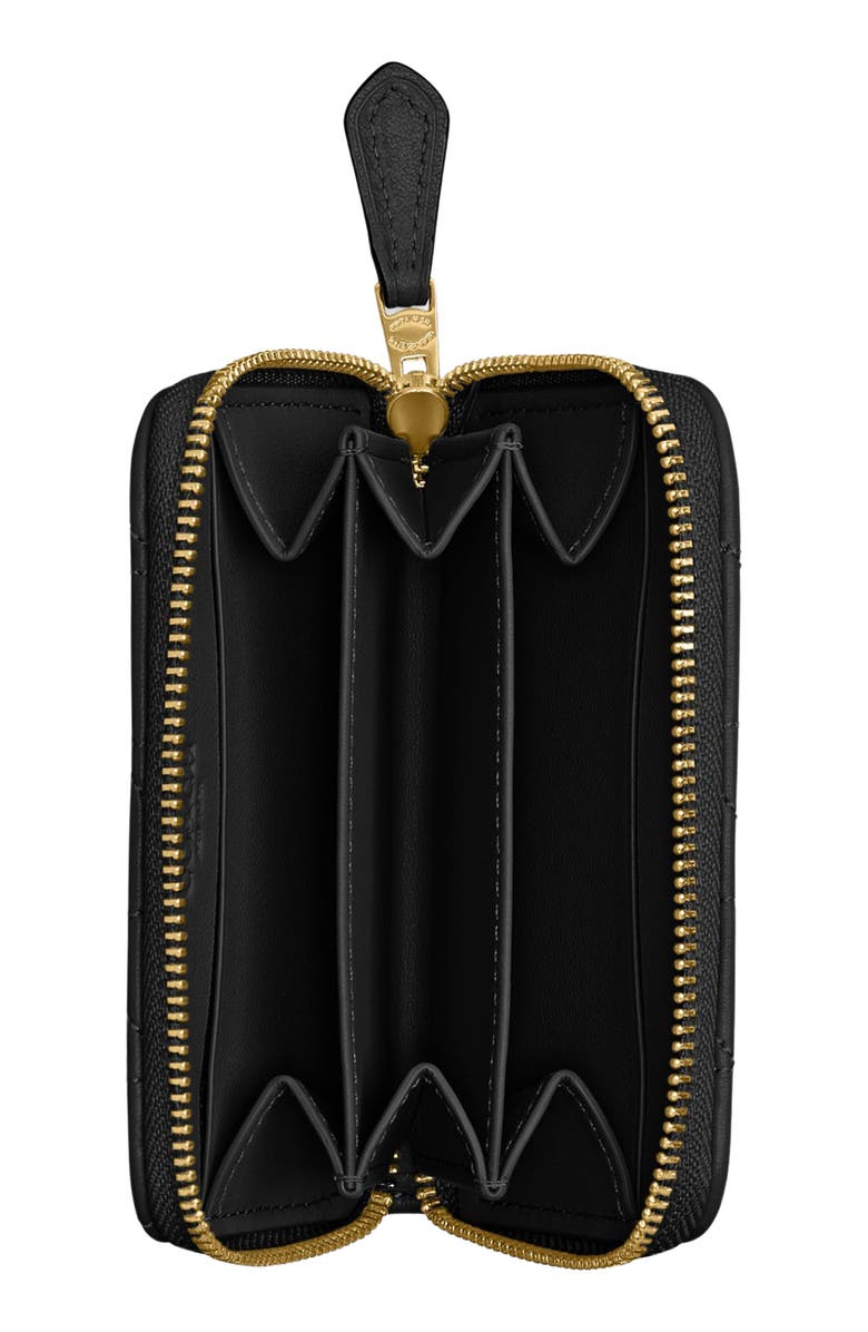 COACH Essential Pillow Quilted Leather Card Case, Alternate, color, B4/Black