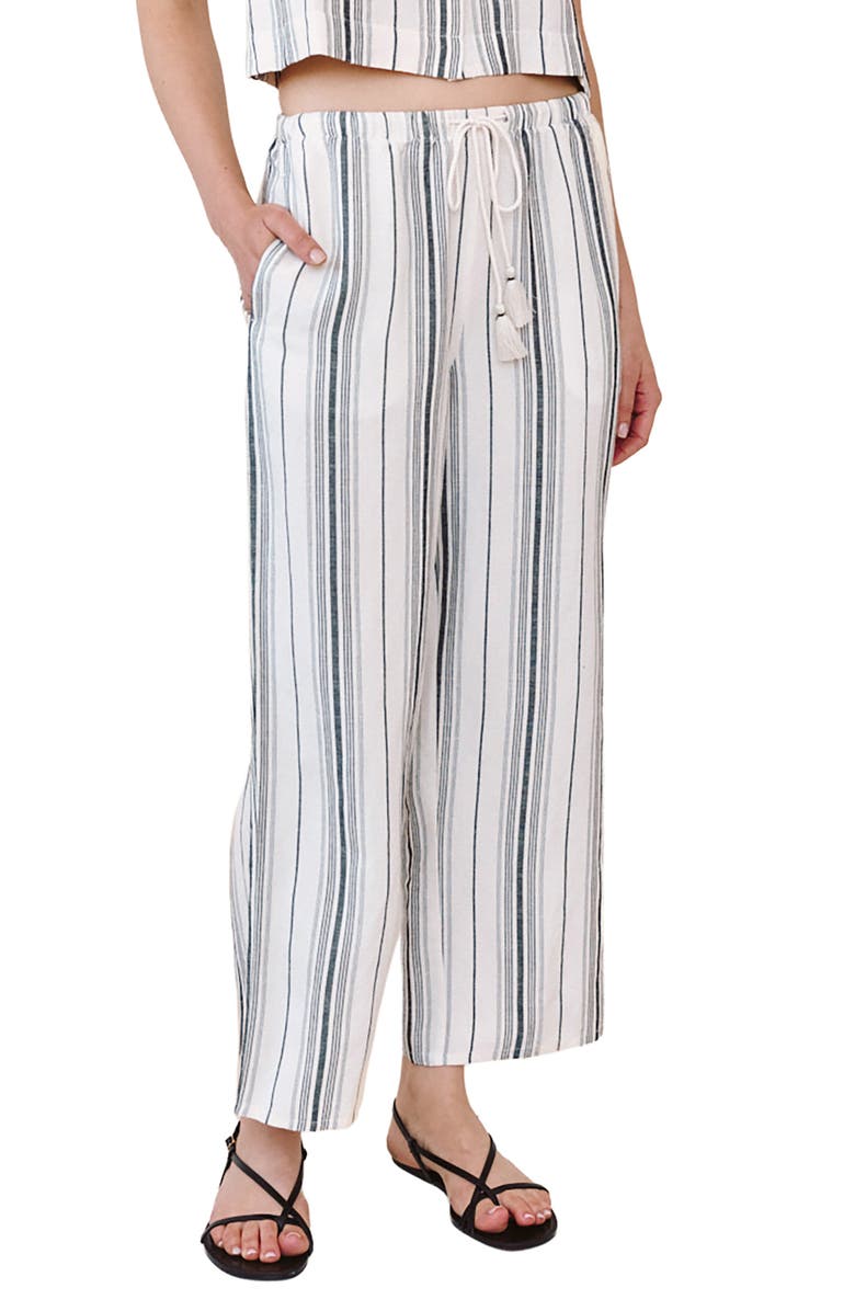 Bella Dahl Stripe Tassel Cord Drawstring Pants, Alternate, color, Boardwalk Stripe