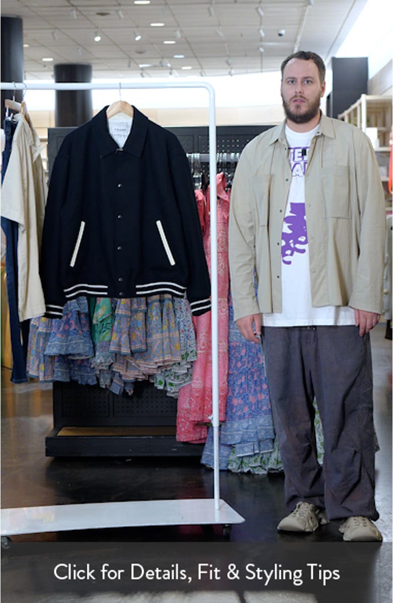 Fall Wool Blend Varsity Jacket, sales video thumbnail