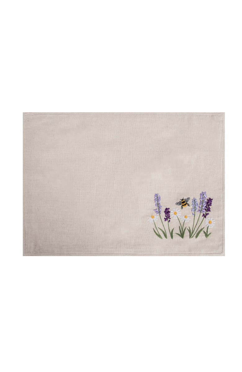 C&F Home Lavender & Bee Garden Placemats Set of 6, Alternate, color, Yellow