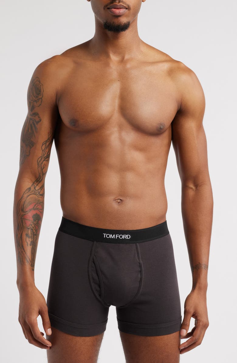 TOM FORD Stretch Jersey Boxer Briefs, Main, color, Dark Mink