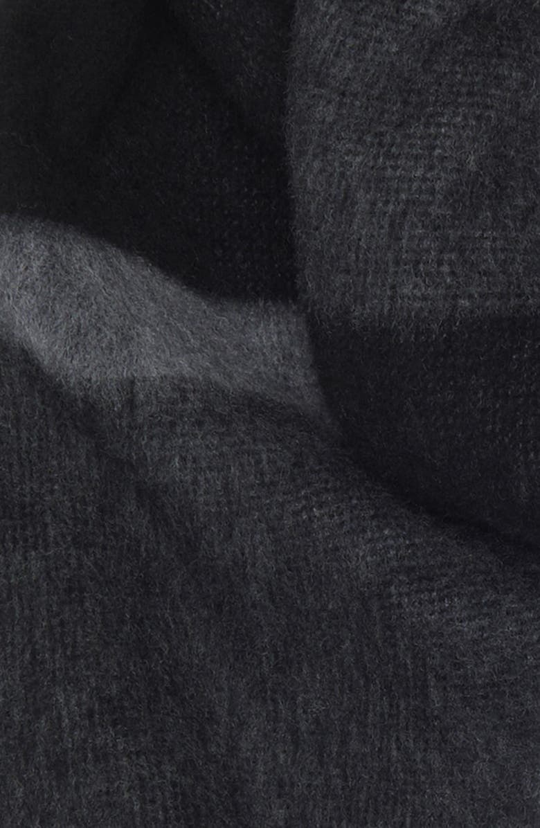 Nordstrom Exploded Plaid Merino Wool Scarf, Alternate, color, Black