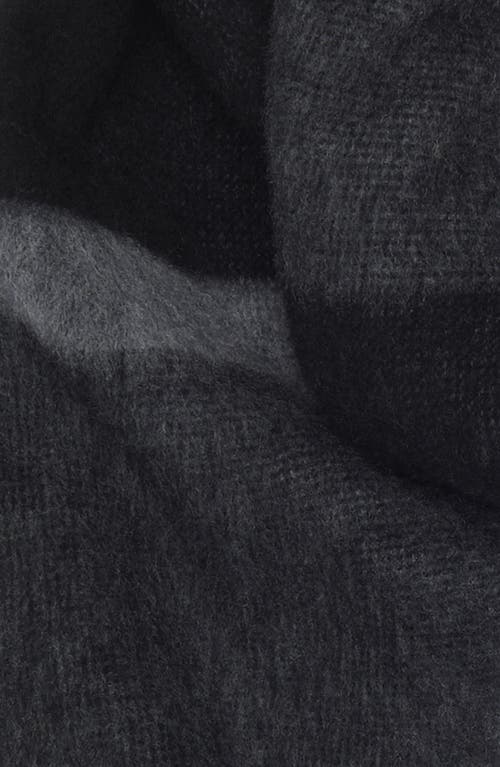 Nordstrom Exploded Plaid Merino Wool Scarf In Black