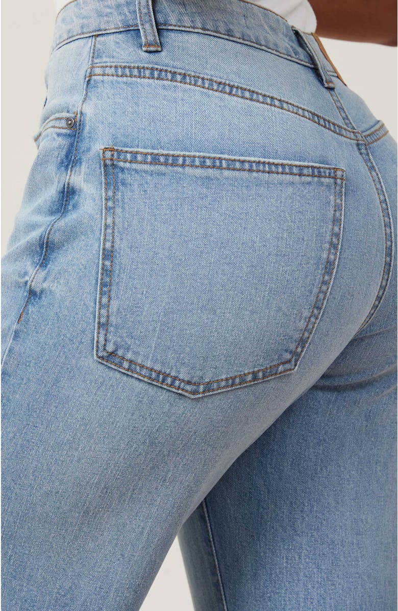 Cotton On Women's Curvy Stretch Straight Jean, Alternate, color, Cloud Blue