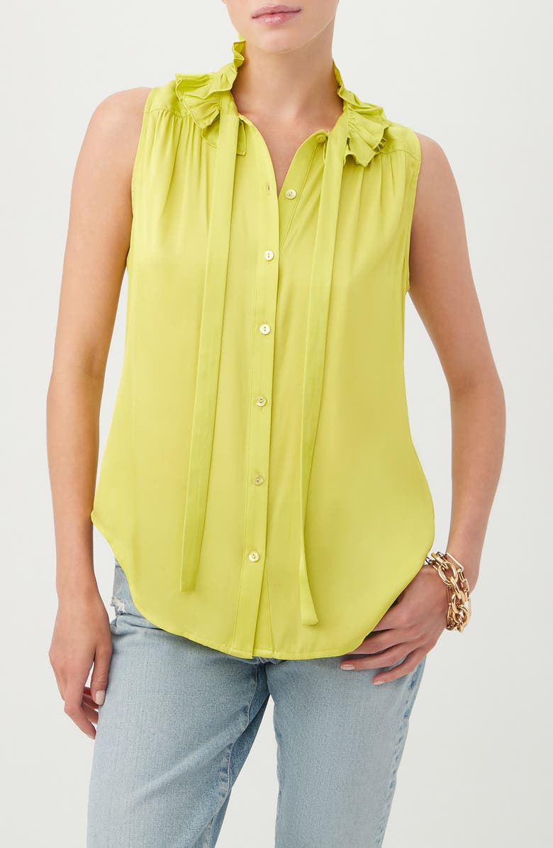 Trina Turk Cinzia Sleeveless Button-Up Shirt, Main, color, 