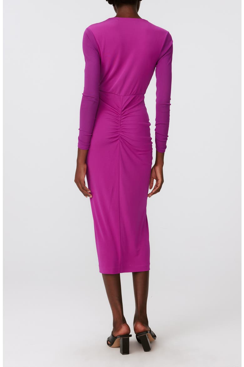 Hades Two-Tone Long Sleeve Midi Dress, Alternate, color, PURPLE WINE