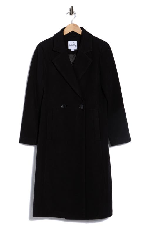 Sam Edelman Plaid Double Breasted Coat In Black