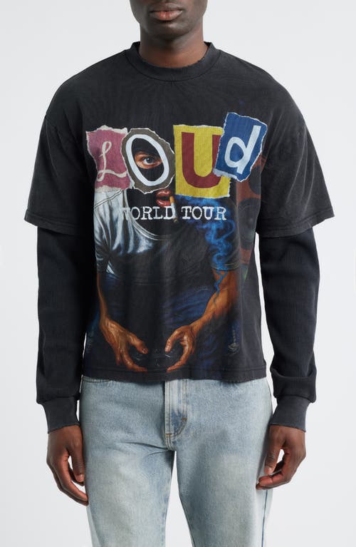 Rolling Loud Dorm Room Layered Look Graphic T-shirt In Black