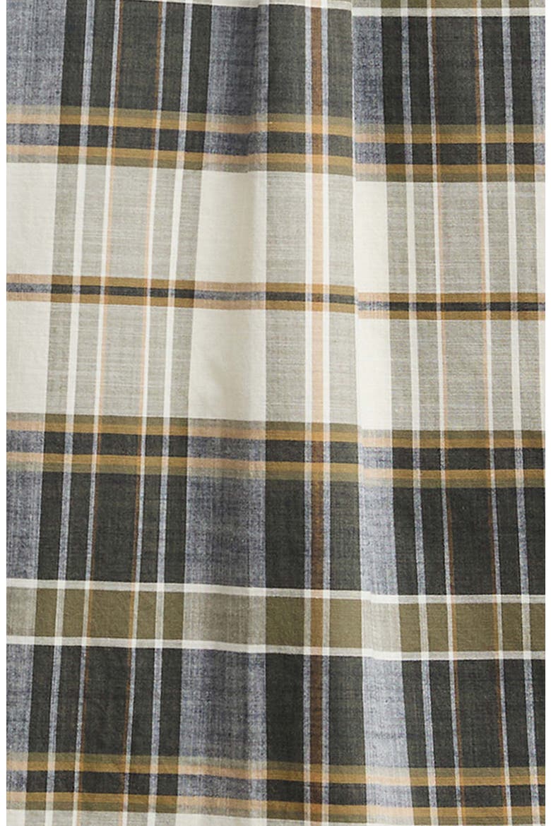 Grassbeach Plaid Short Sleeve Cotton Button-Up Shirt, Alternate, color, WHISPER WHITE