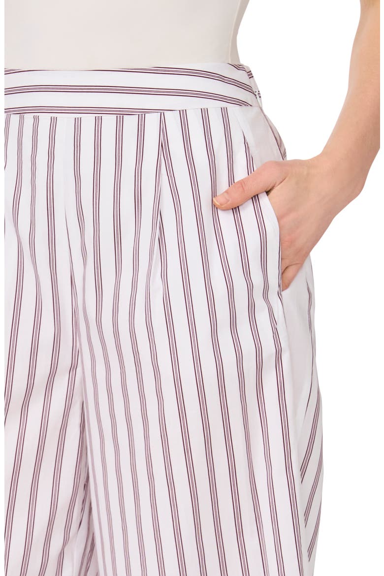 Pinstriped Wide Leg Pants, Alternate, color, CRISP MERLOT