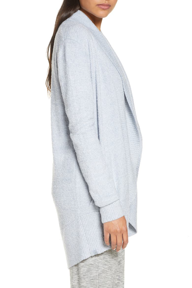 CozyChic Lite® Circle Cardigan, Alternate, color, HE DENIM BLUE/ WHITE