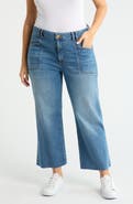 KUT from the Kloth Meg Raw Hem High Waist Ankle Wide Leg Jeans