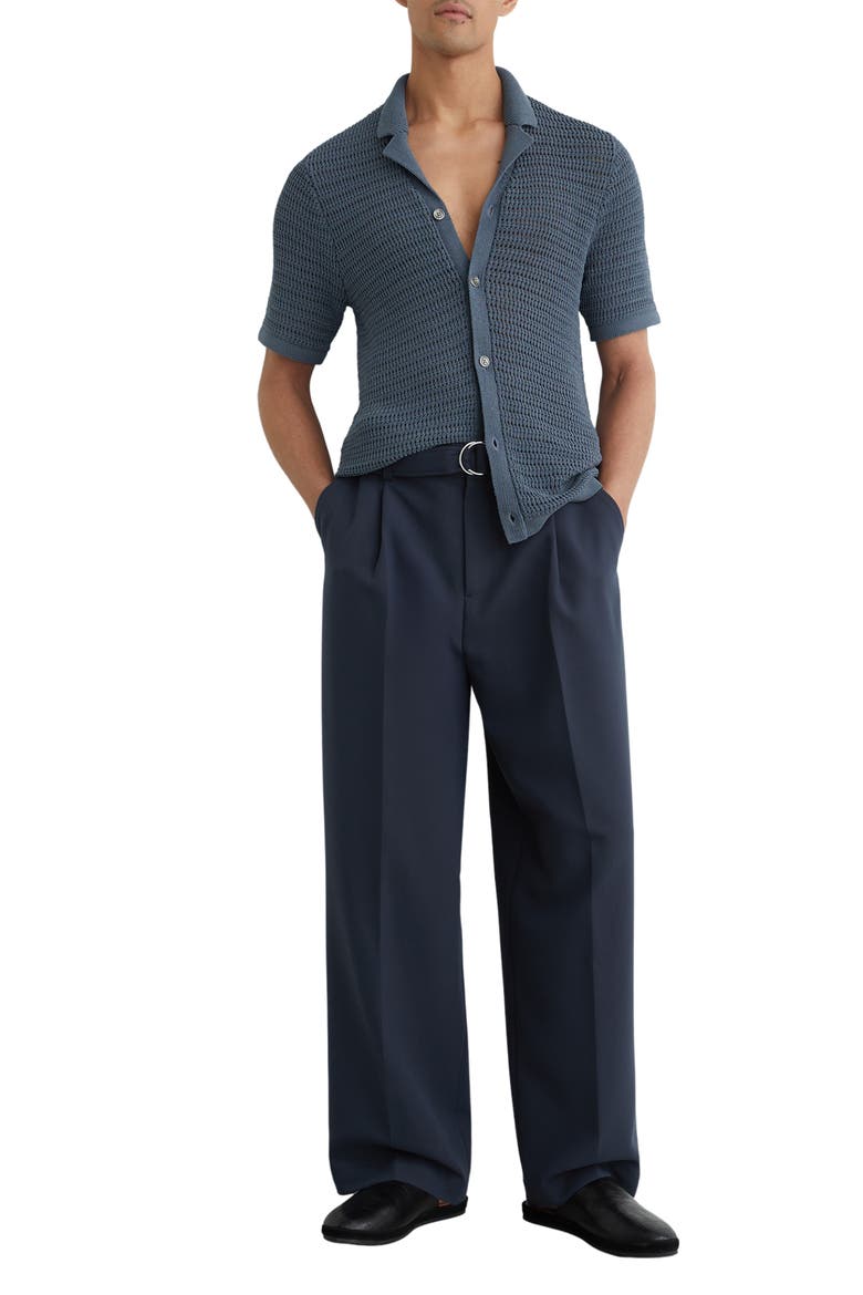 Buzzard Short sleeve Cardigan, Alternate, color, AIRFORCE BLUE