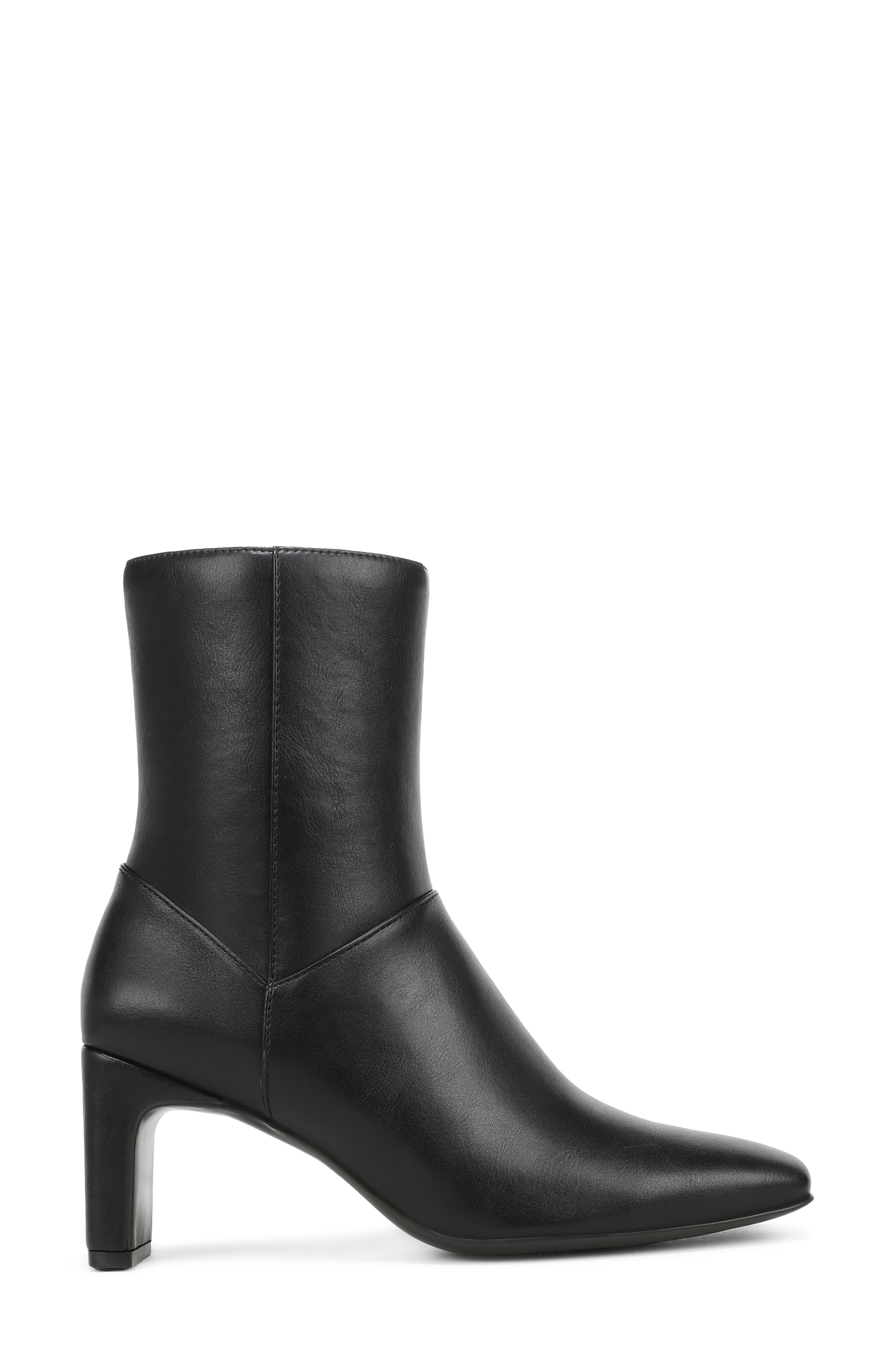 Nona Faux Leather Bootie, Alternate, color, BLACK SMOOTHSYN