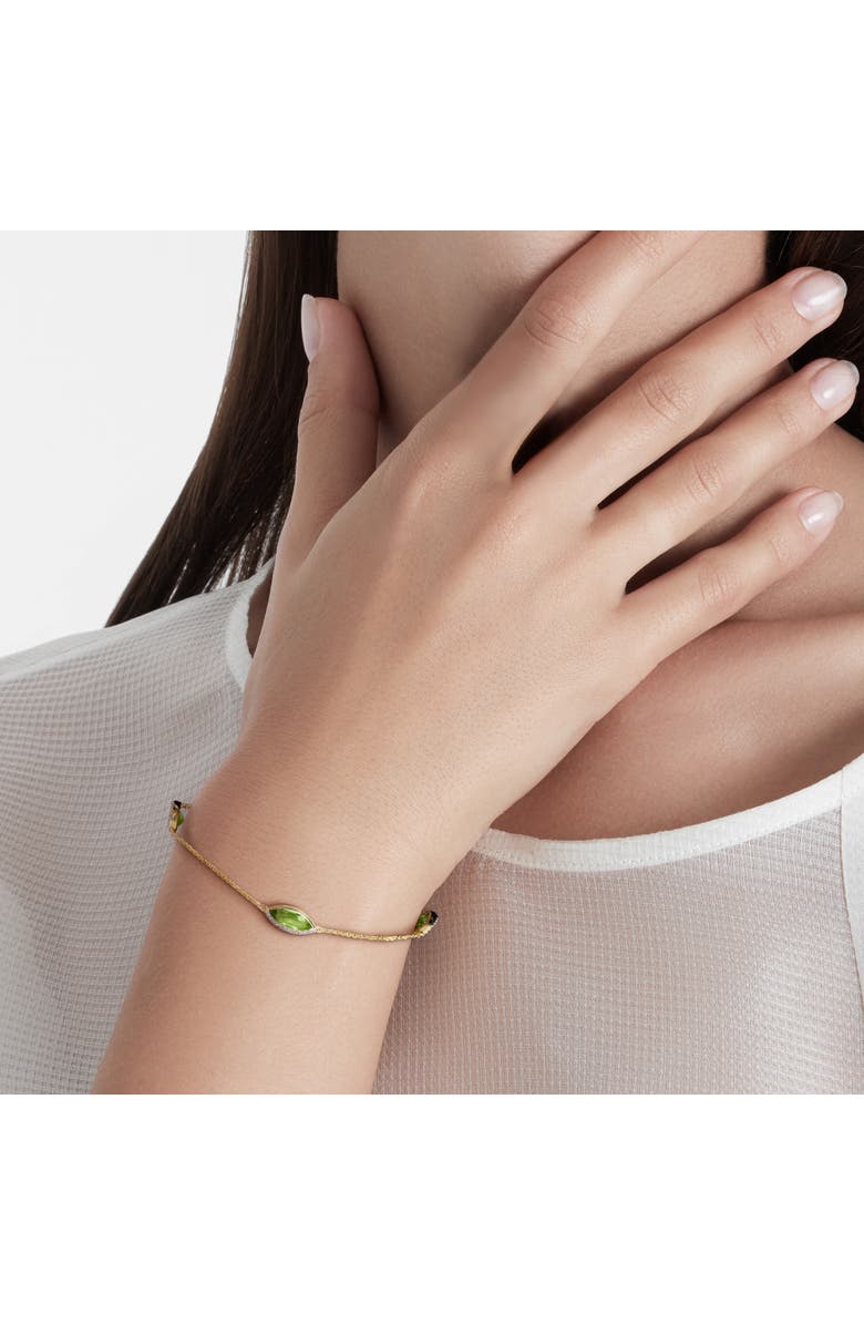 Julianna B. Gemstone & Diamond Station Bracelet 14K, Alternate, color, Peridot