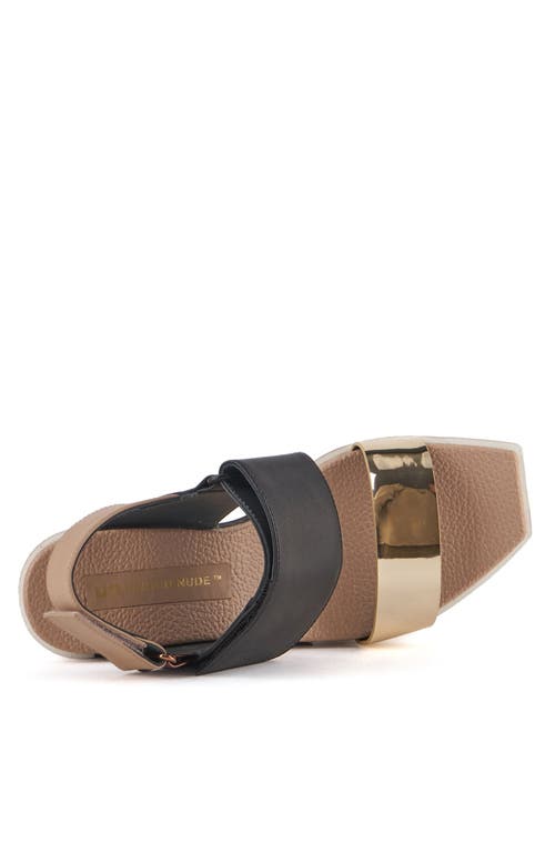 United Nude Delta Wedge Sandal In Black