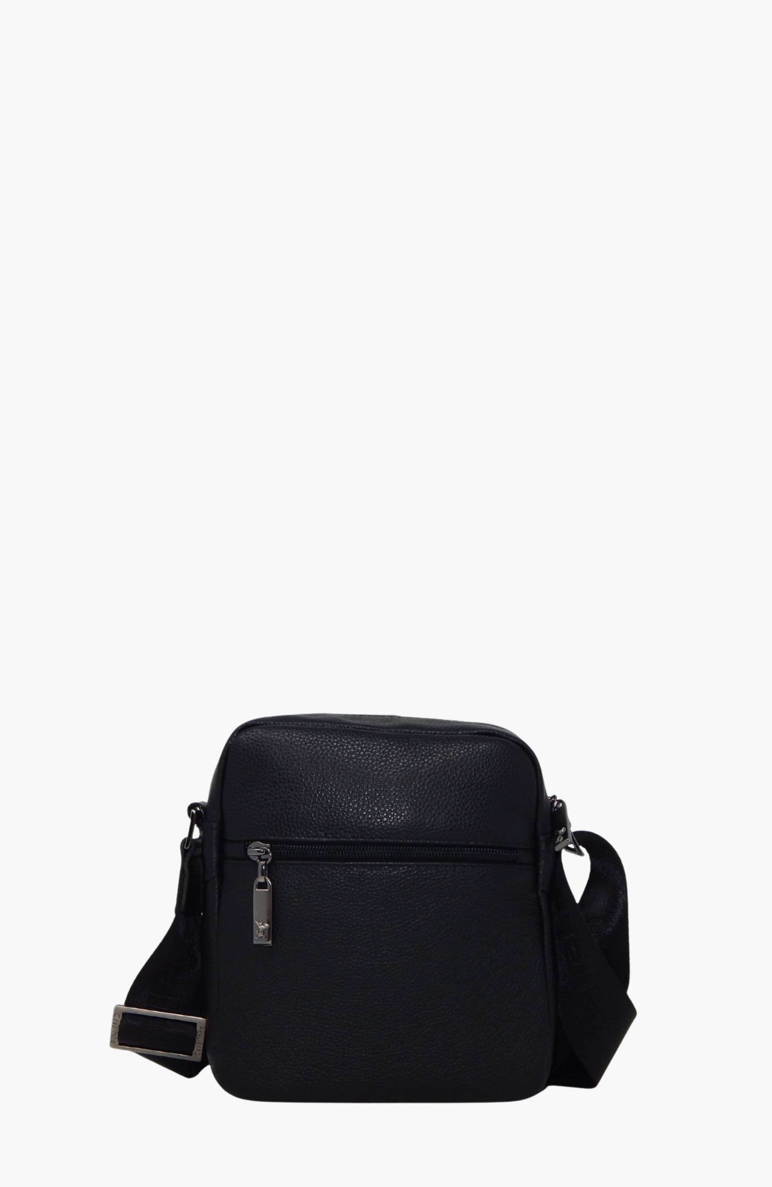 El Cavaleiro 225 Leather Traveler Crossbody Bag, Alternate, color, Black