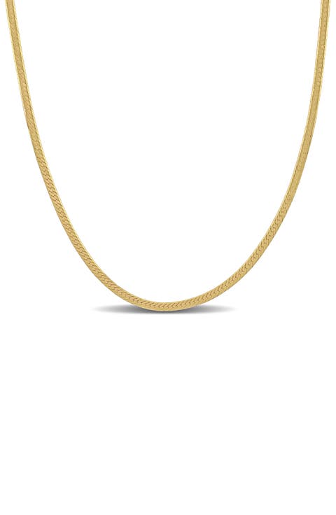 Herringbone Chain Necklace, 2mm