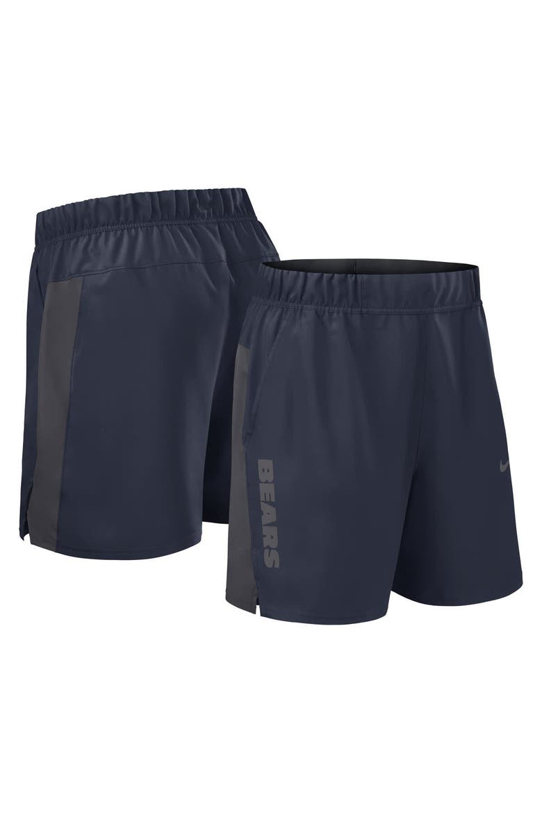 Men's Nike Navy Chicago Bears Woven Victory Performance Shorts, Main, color, Navy