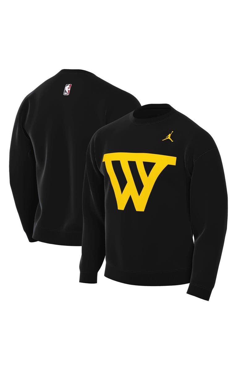 Jordan Brand Men's Jordan Brand Black Golden State Warriors Statement Edition Sweatshirt, Main, color, Black