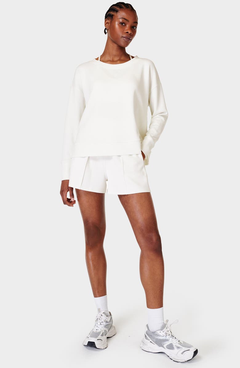 Sweaty Betty Sand Wash Cloud Weight Shorts, Alternate, color, Lily White