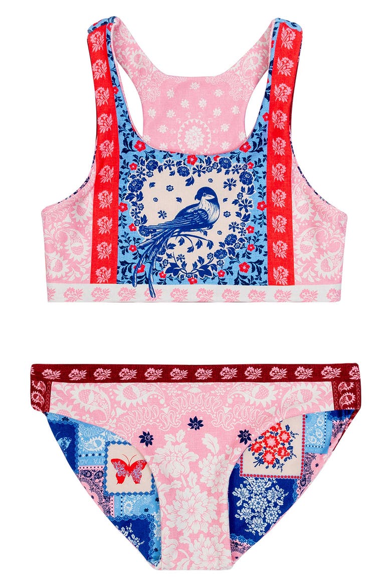Kids' Giana Atma Two-Piece Swimsuit, Alternate, color, PINK MULTI