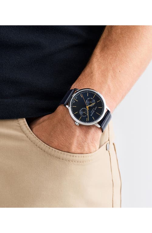Ted Baker Haarvin Leather Strap Watch, 42mm