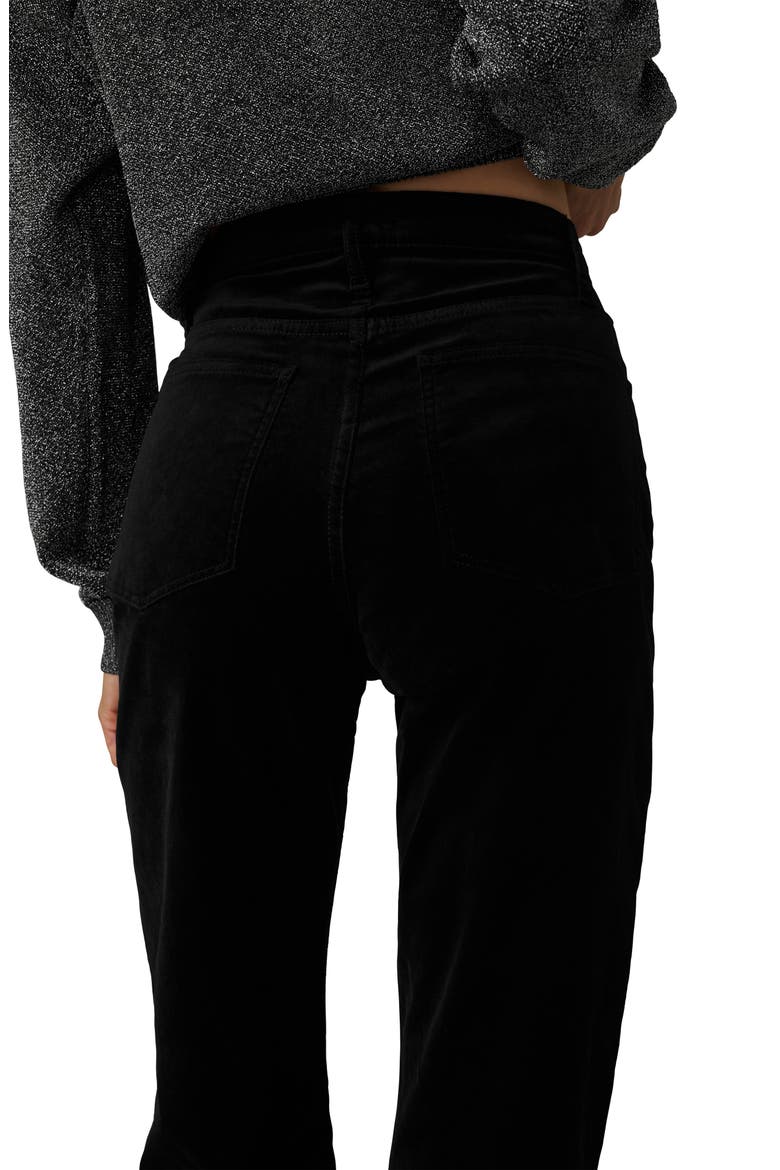 The Margot Velvet Straight Leg Pants, Alternate, color, BLACK