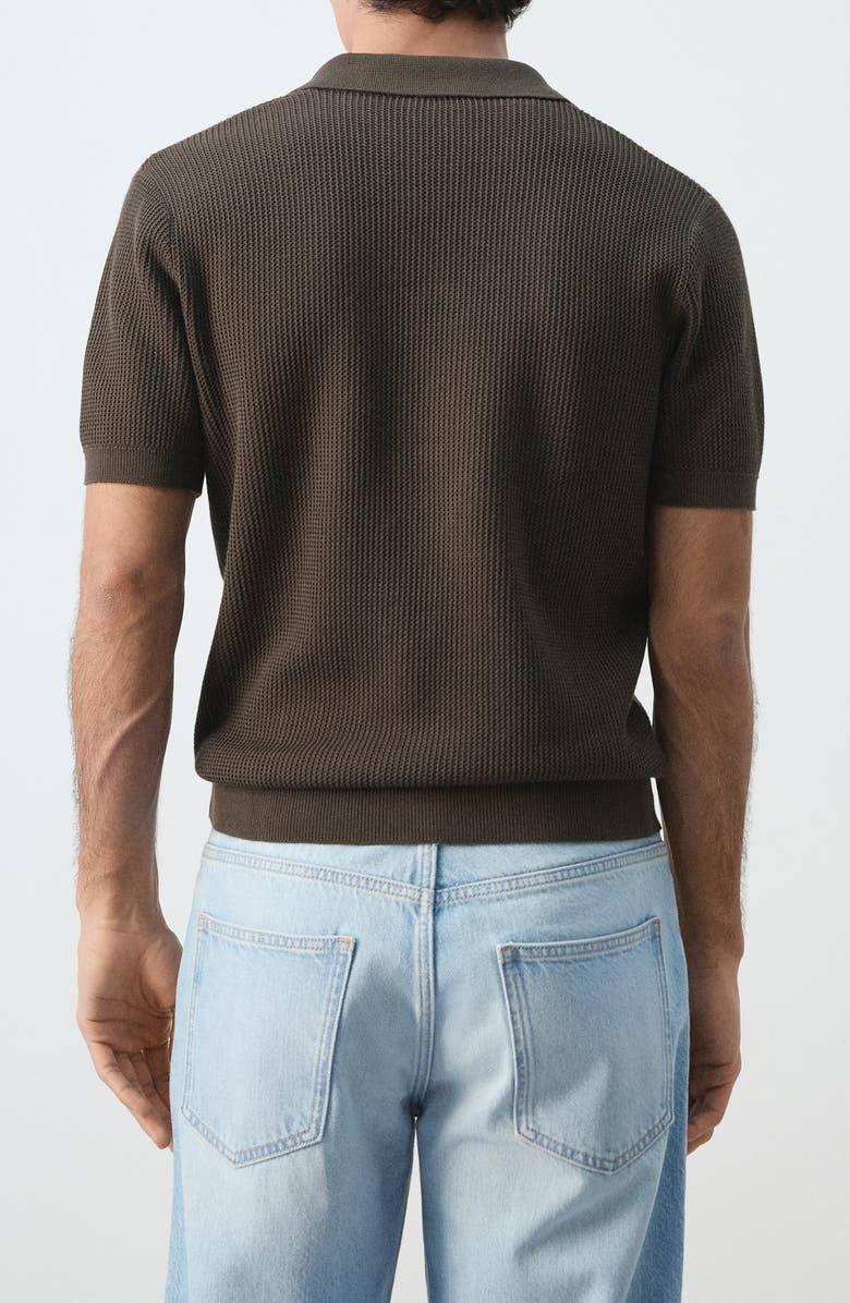 MANGO Cotton Piqué Polo, Alternate, color, Chocolate