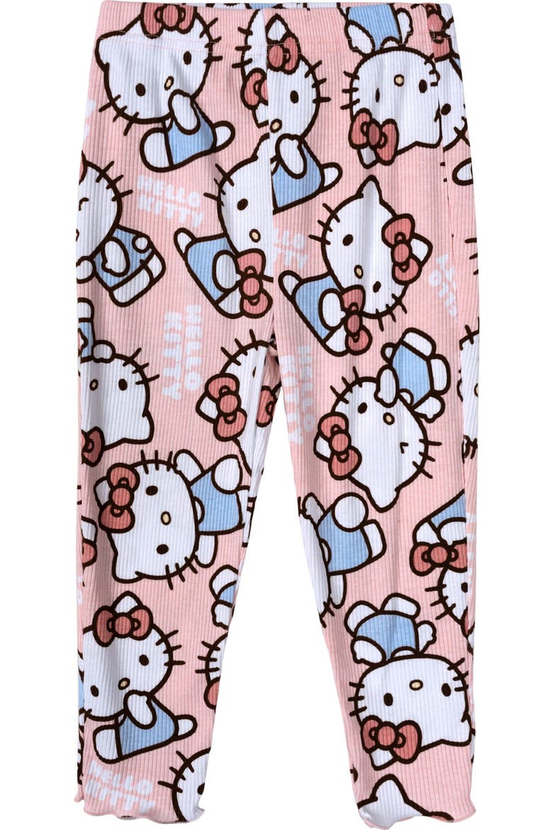 Bodysuit and Ribbed Pants Set, Alternate, color, Hello Kitty Pink