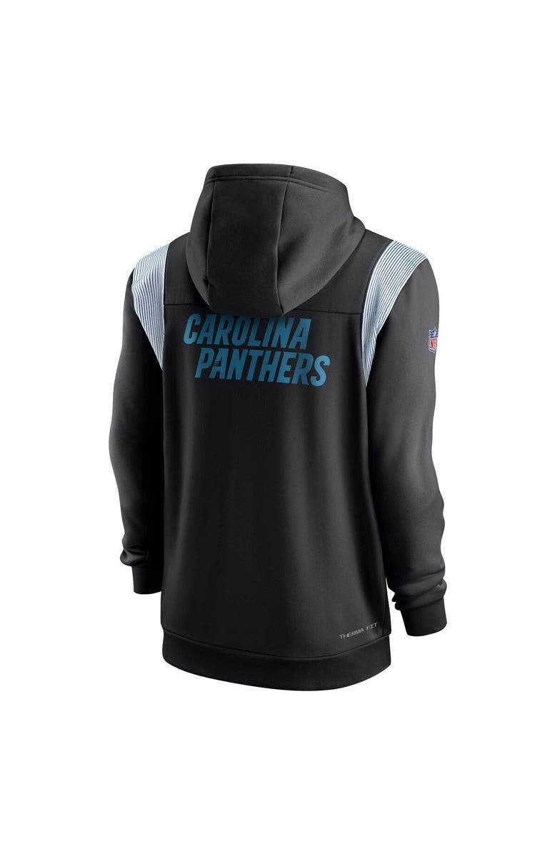 Nike Men's Nike Black Carolina Panthers Performance Sideline Lockup Full-Zip Hoodie, Alternate, color, 