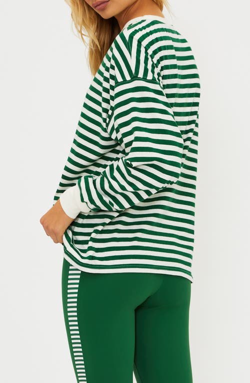 Beach Riot Cyra Stripe Top In Green