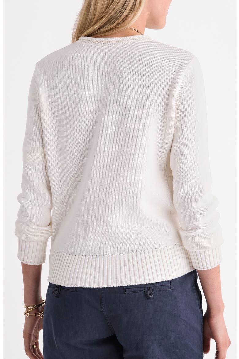 Katie Cotton Americana Rollneck Sweater, Alternate, color, WHITE CAP