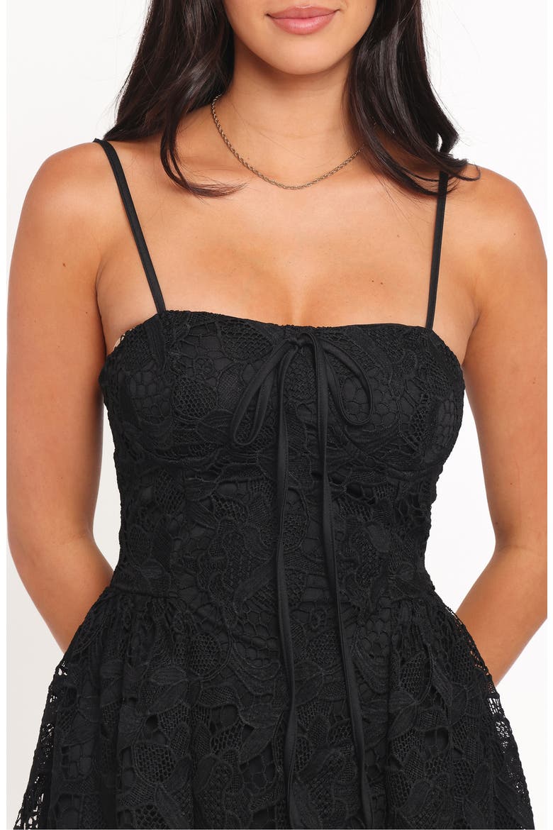 Roselle Lace Minidress, Alternate, color, BLACK