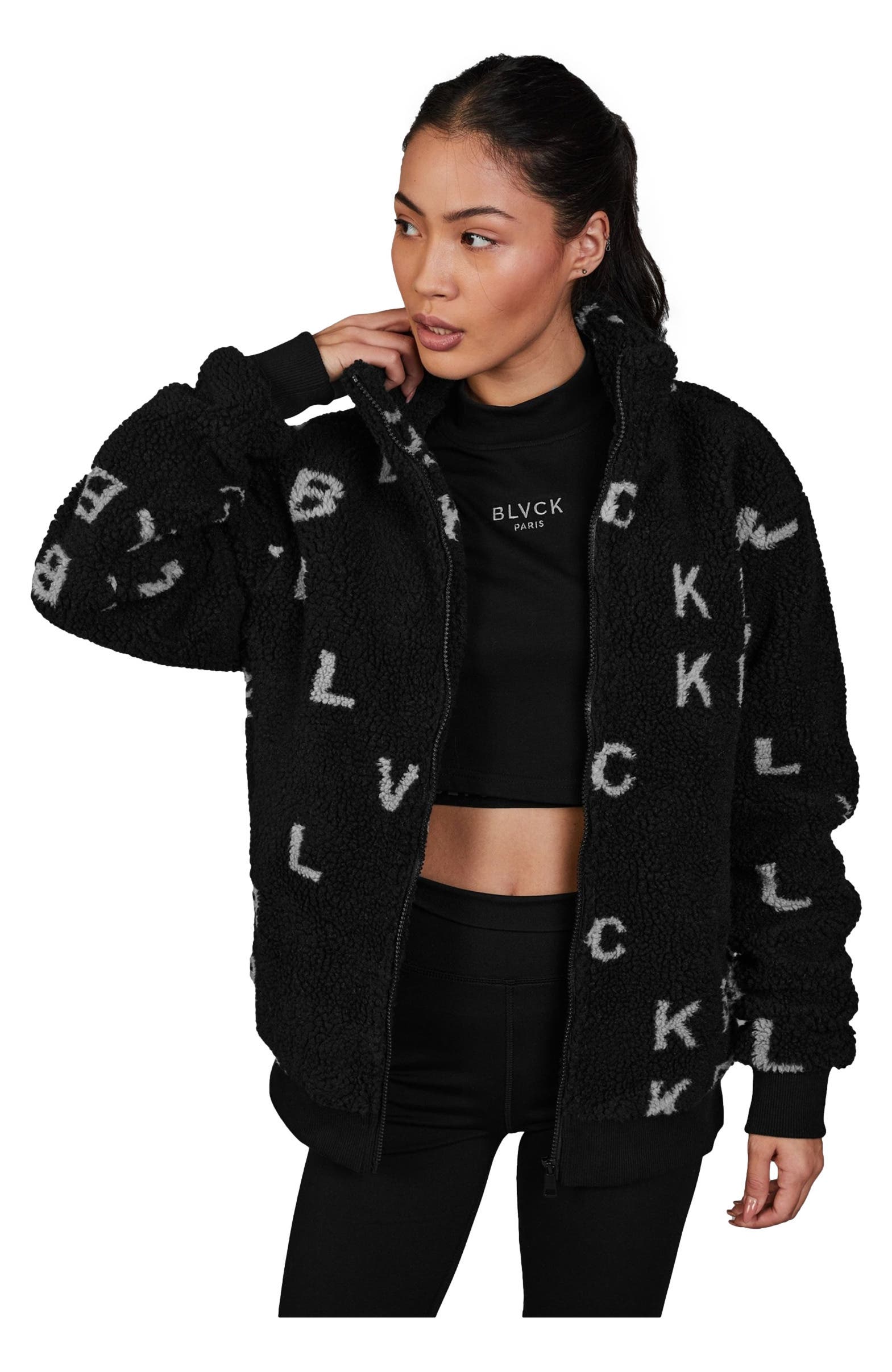 'Monogram' Fleece Jacket