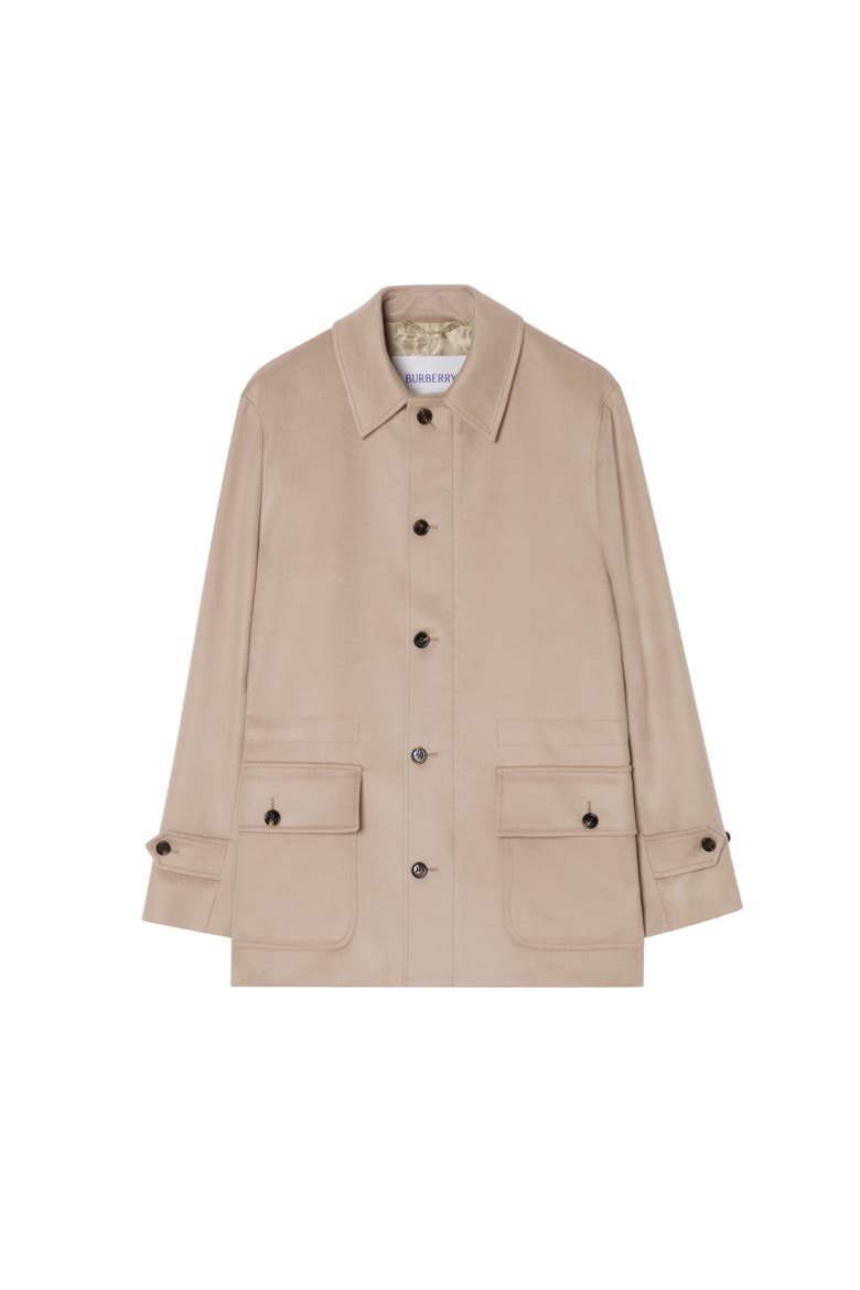 Short Cashmere Scafell Car Coat, Alternate, color, Light honey beige