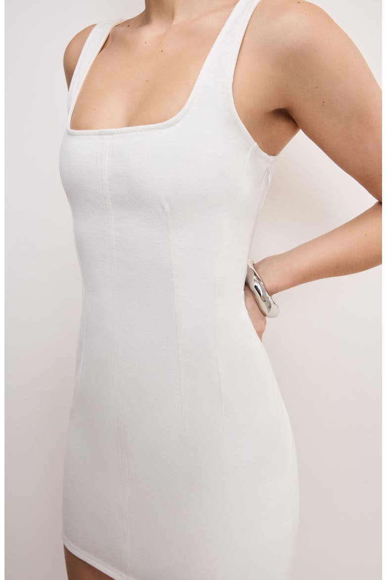 Sleeveless Denim Minidress, Alternate, color, CLOUD WHITE001