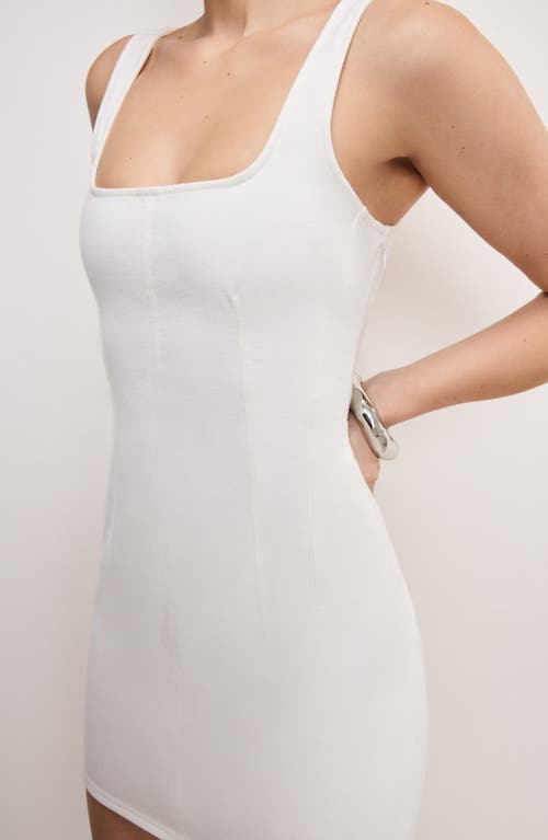 GOOD AMERICAN GOOD AMERICAN SLEEVELESS DENIM MINIDRESS