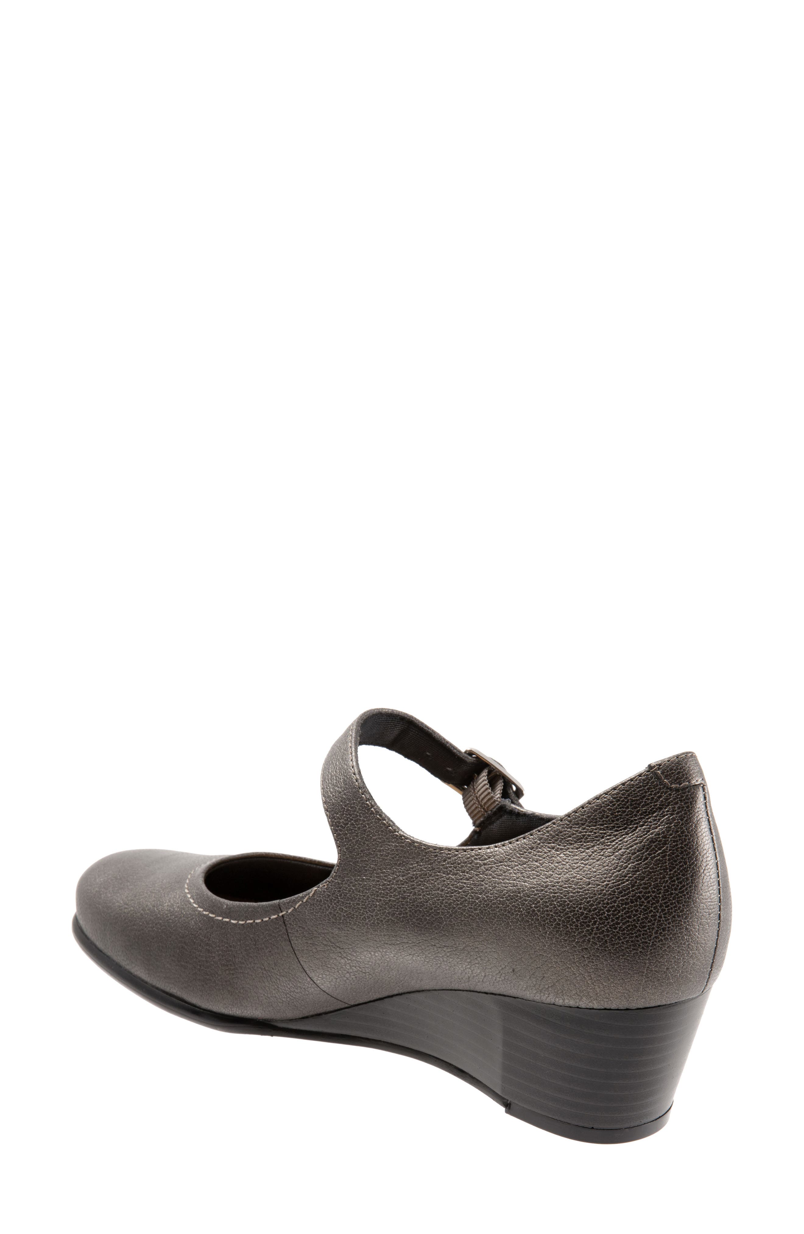 Willow Mary Jane Wedge Pump, Alternate, color, PEWTER LEATHER
