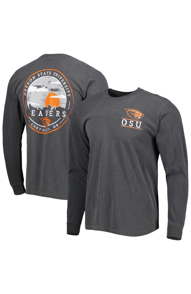 IMAGE ONE Men's Black Oregon State Beavers Circle Campus Scene Long Sleeve T-Shirt, Main, color, Black