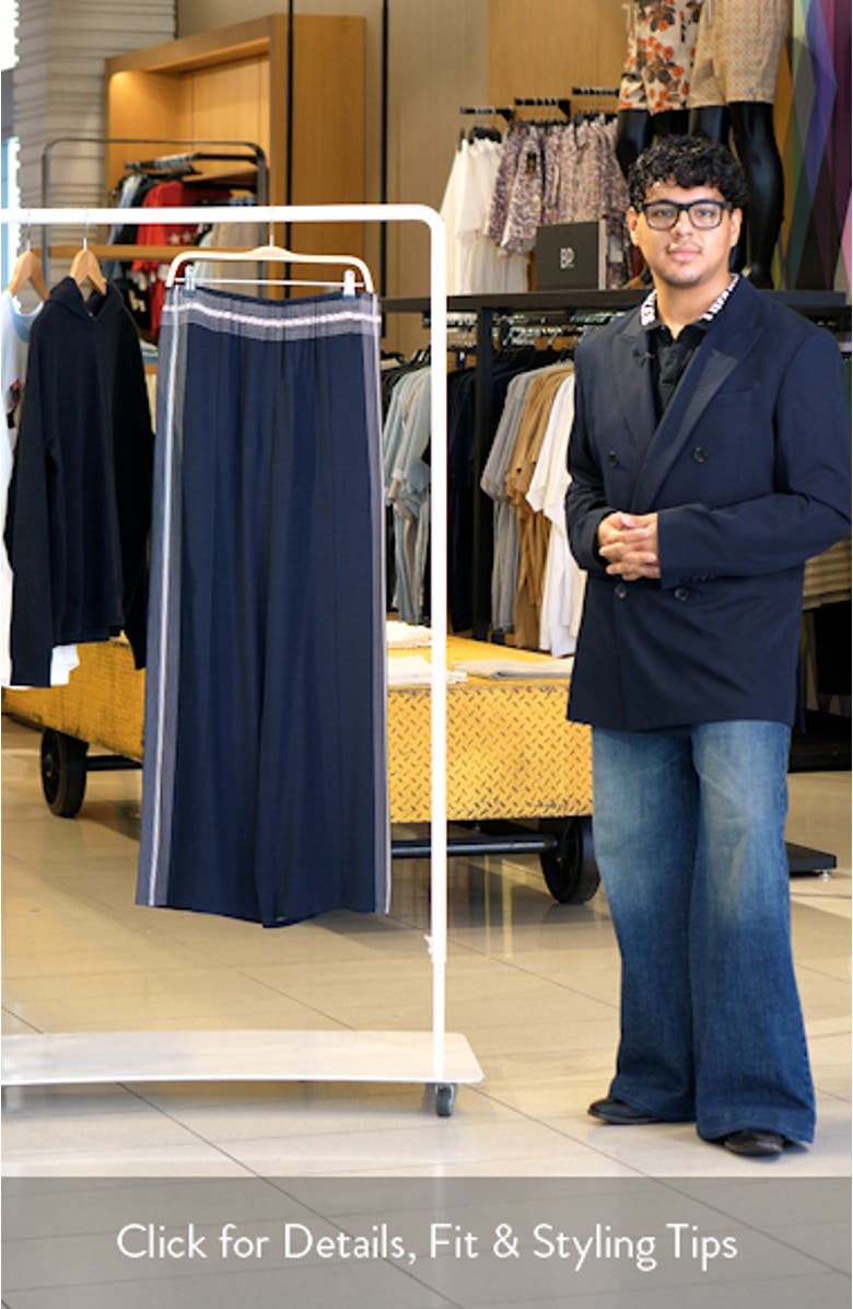Placed Stripe Pull-On Pants
