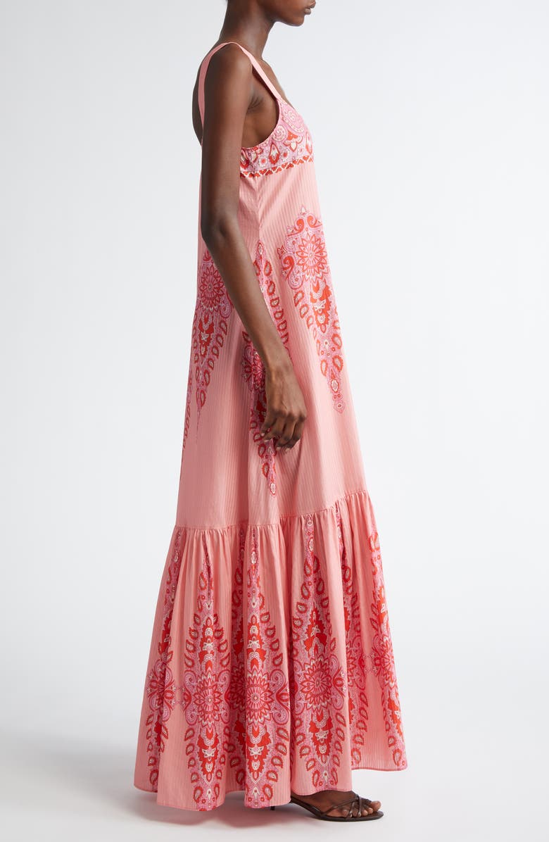 Etro Paisley Cotton & Silk Maxi Dress, Alternate, color,