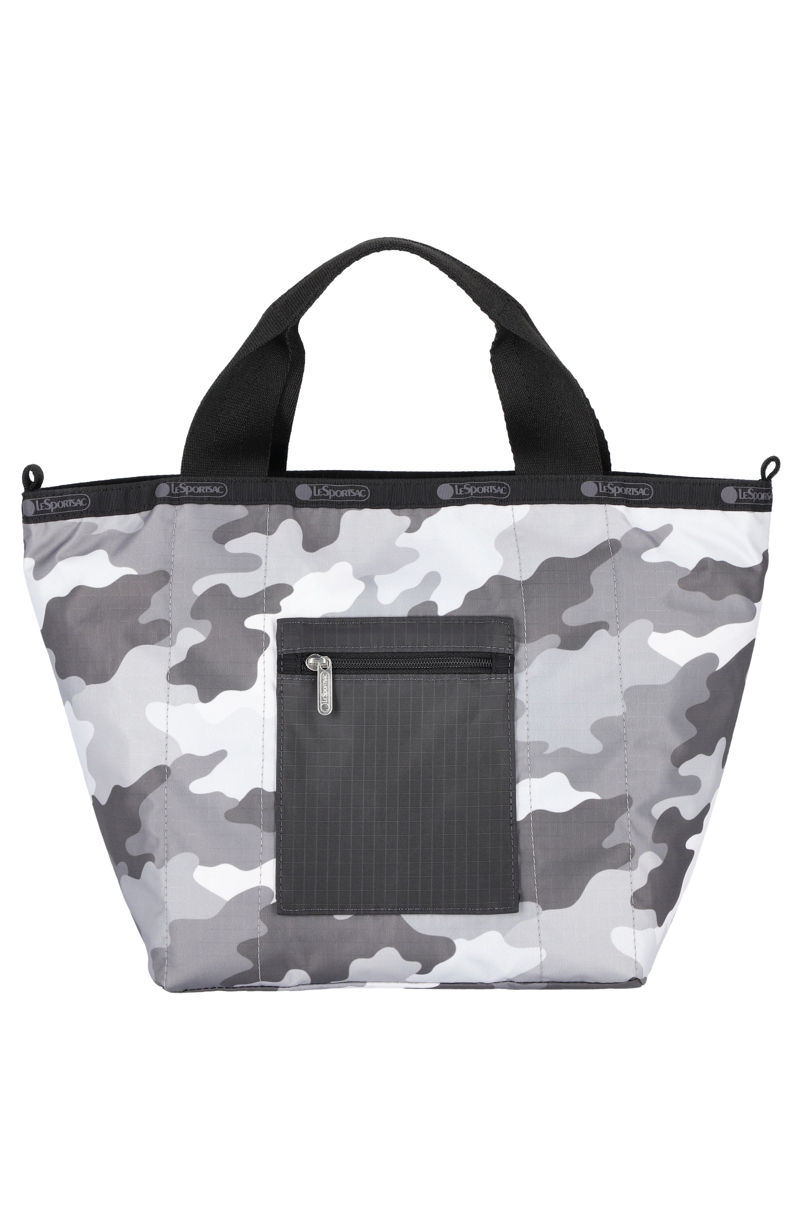 LeSportsac Small Reversible Pocket Tote Bag, Alternate, color, 2 Way Gray Camo/ Thunder