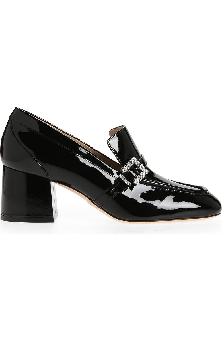 Stuart Weitzman Crystal Geo Buckle Loafer Pump, Alternate, color,