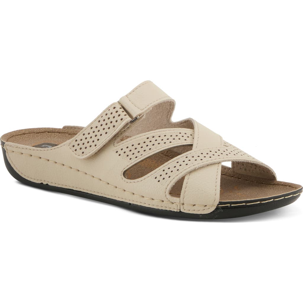 Flexus By Spring Step Karl Slide Sandal In Beige