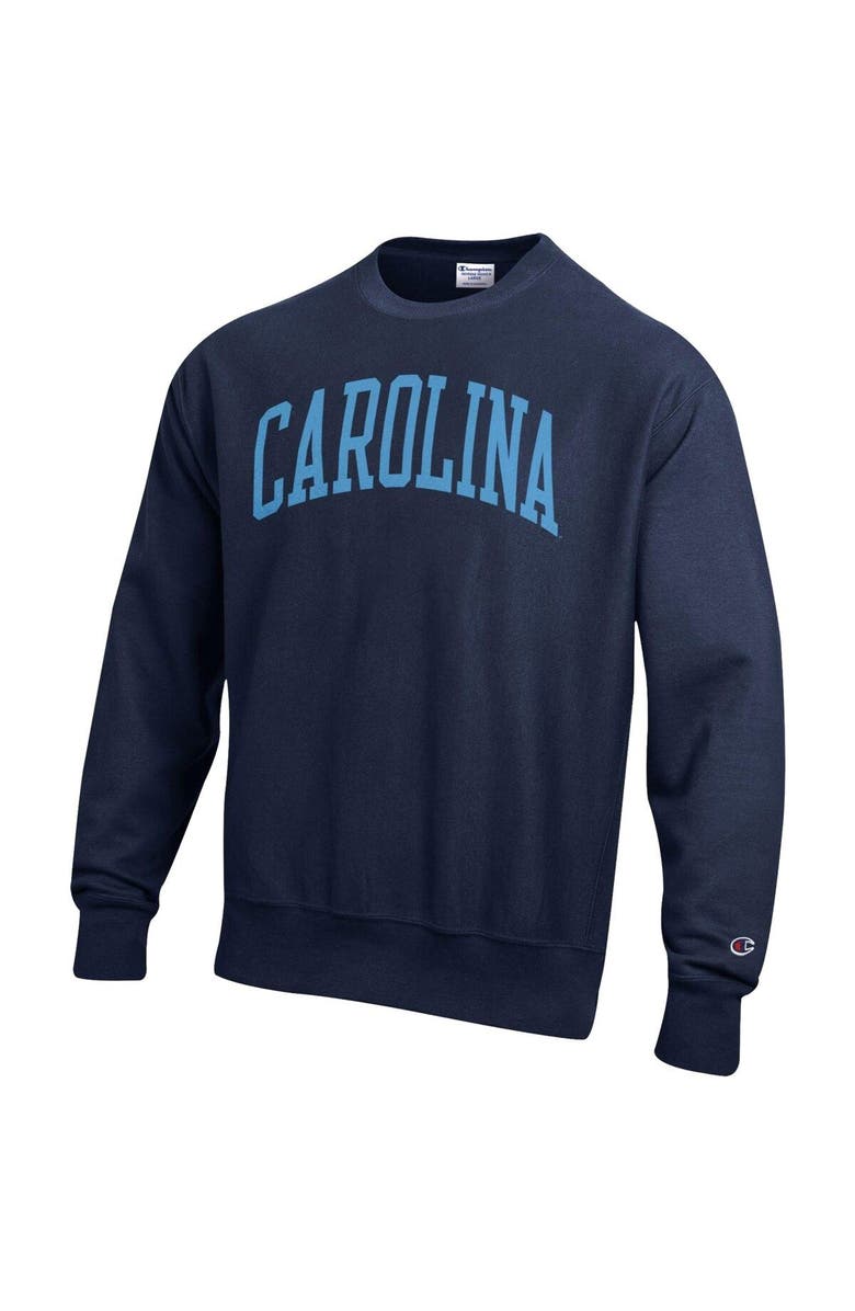 Champion Men's Champion Navy North Carolina Tar Heels Arch Reverse Weave Pullover Sweatshirt, Alternate, color, 
